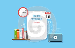 Online webinar concept banner
